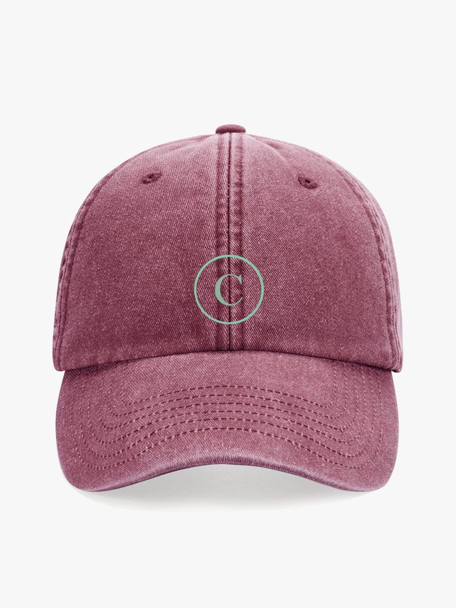 Gorra Bordada Círculo Burdeos