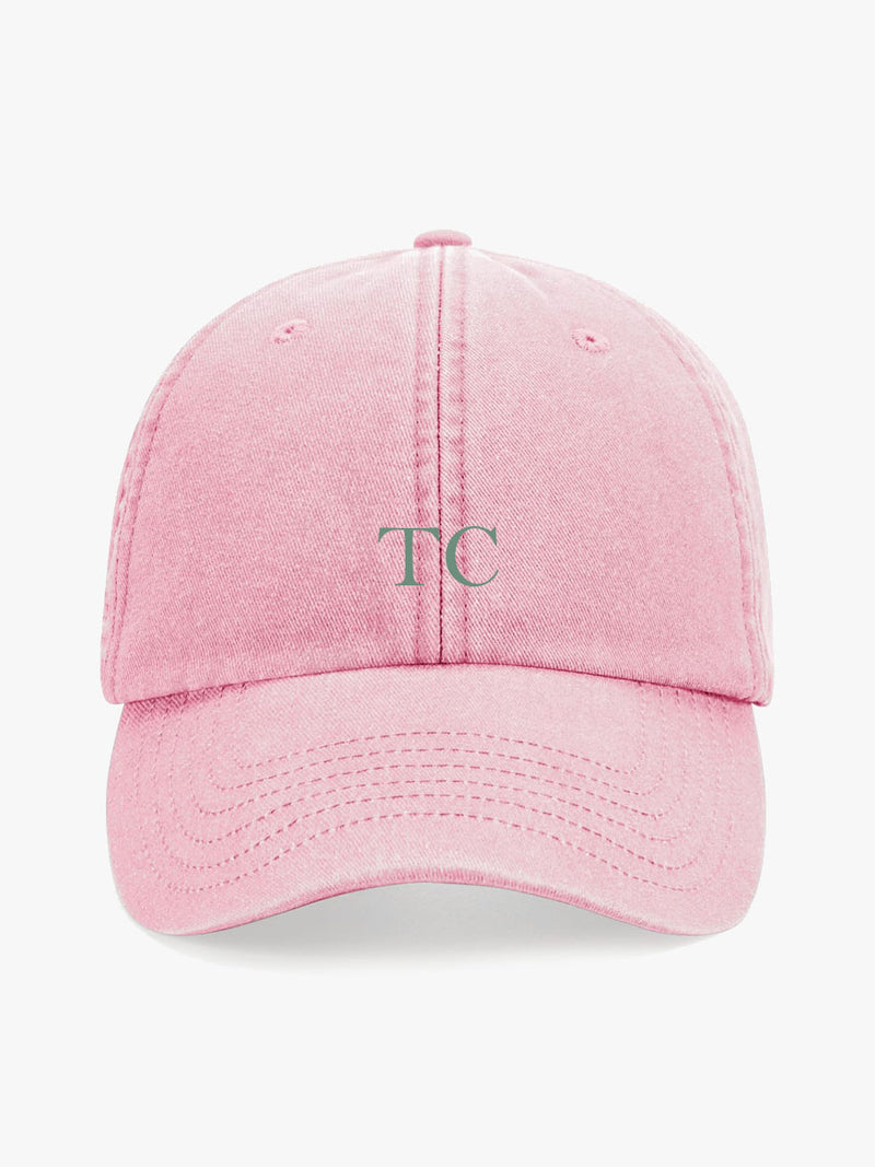 Gorra Bordada Iniciales Rosa