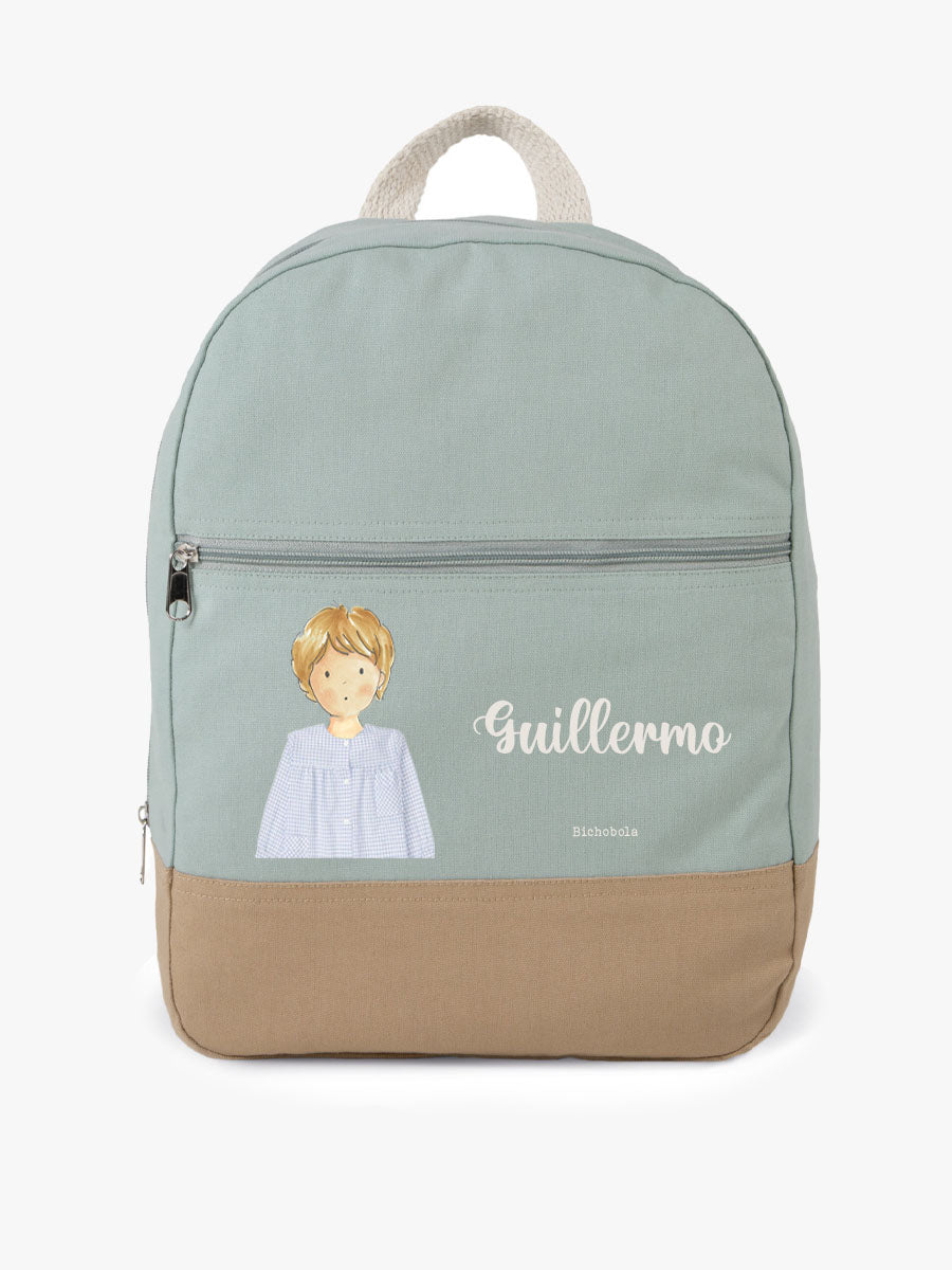 Mochila Tela Bicolor Colegio Arenales