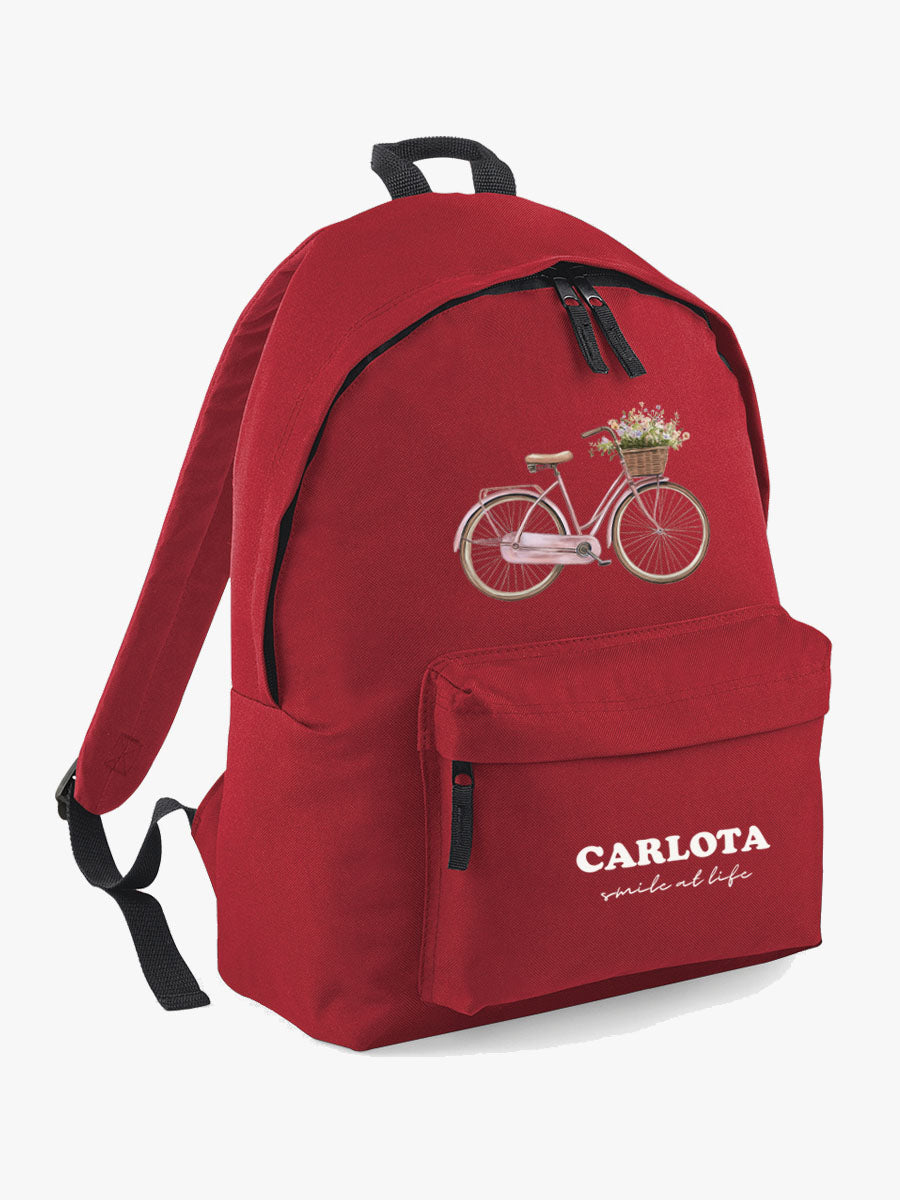 Mochila lona Bici Rosa
