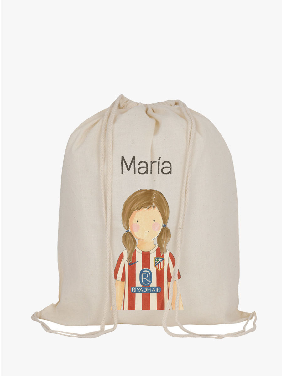 Mochila cordones Fútbol Atlético Madrid Niña