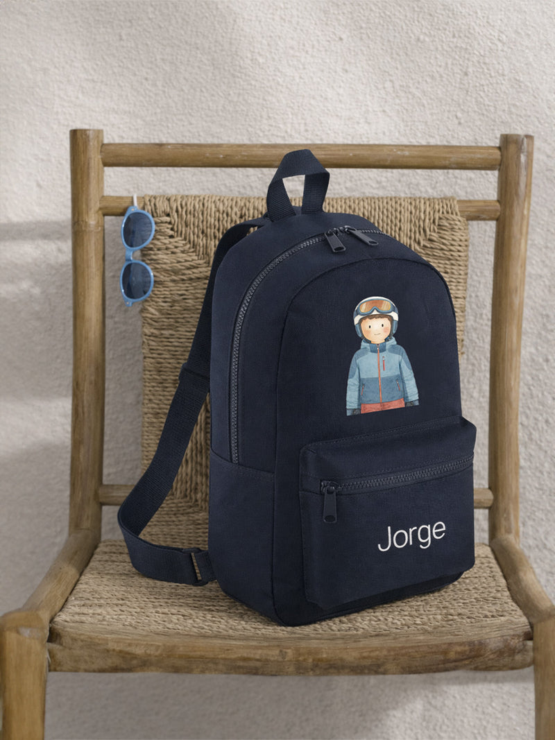 Mochila Lona Mini Esquí Niño