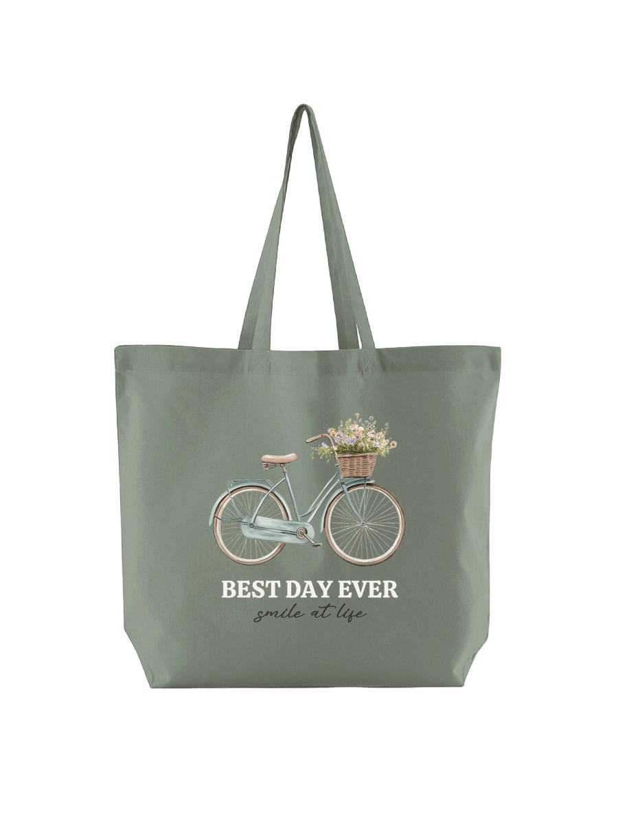 Tote Bag Ligera Bici Azul