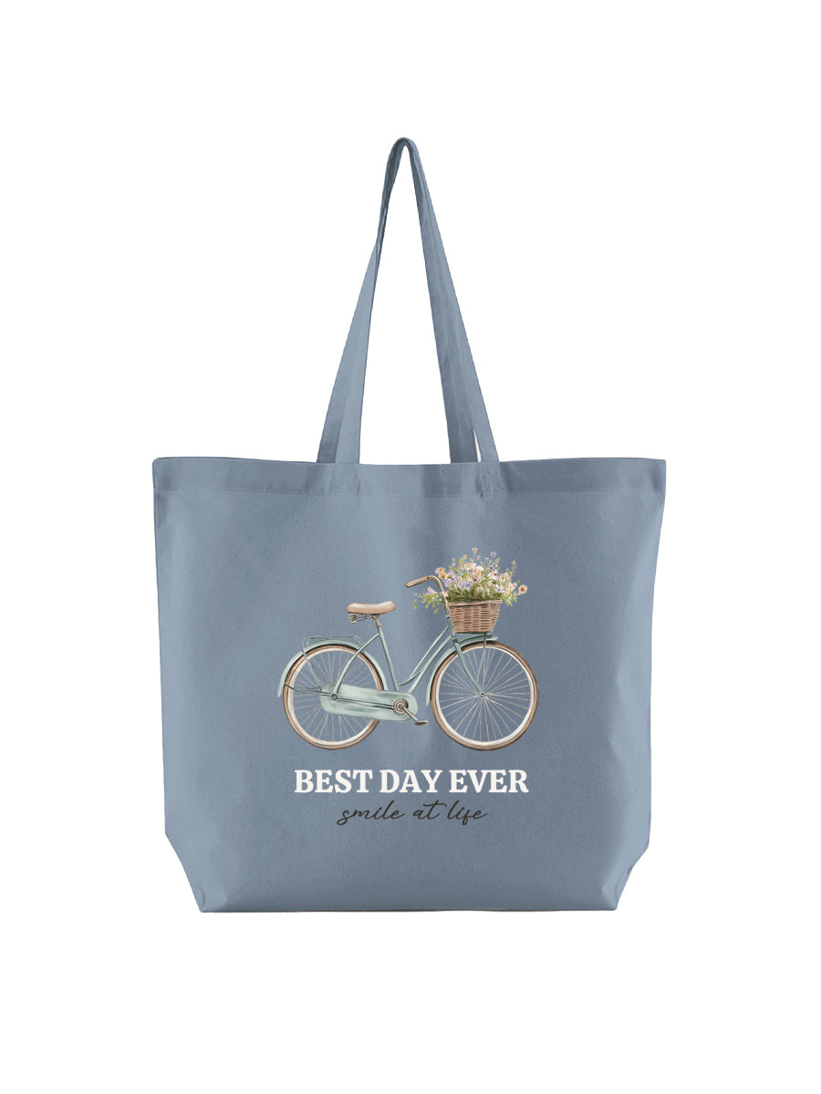 Tote Bag Ligera Bici Azul