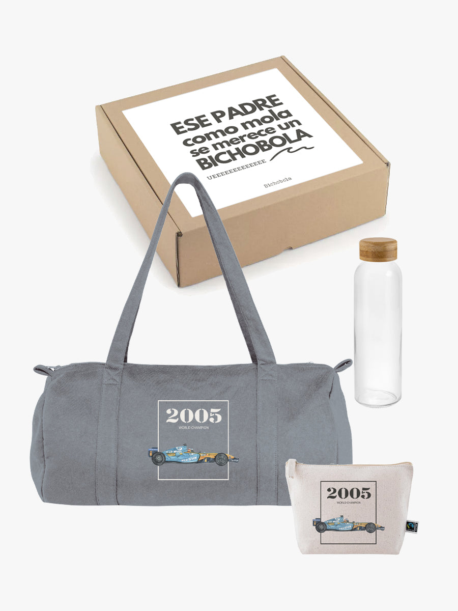 Pack Día del Padre Weekend Coches - Bolsa, Neceser y Botella