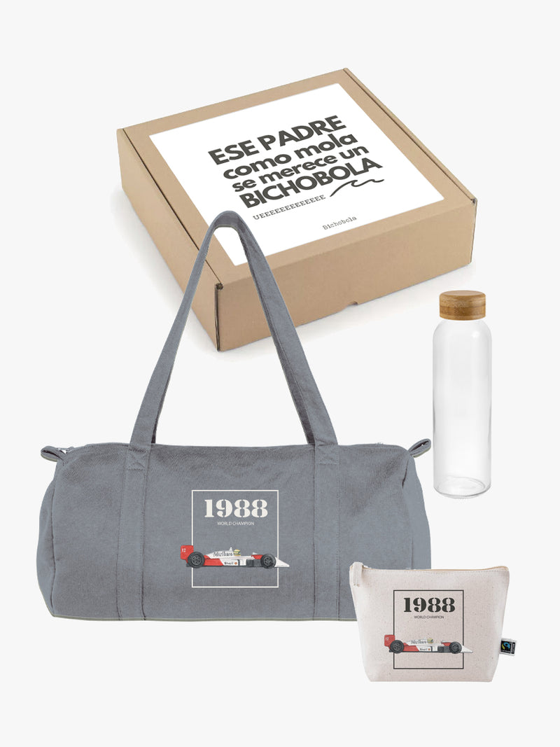 Pack Día del Padre Weekend Coches - Bolsa, Neceser y Botella