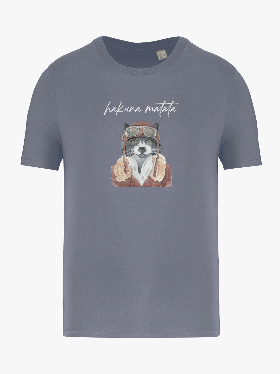 Camiseta Adulto Gato Aviador