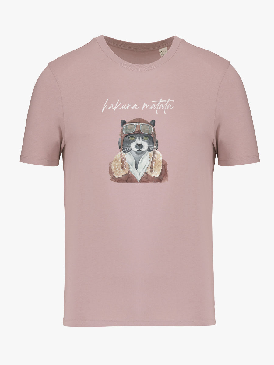 Camiseta Adulto Gato Aviador