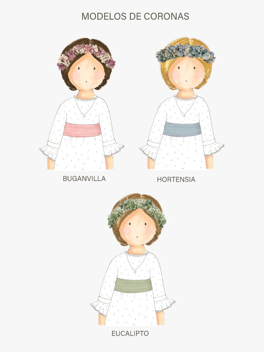 coronas de comunion diseño greta