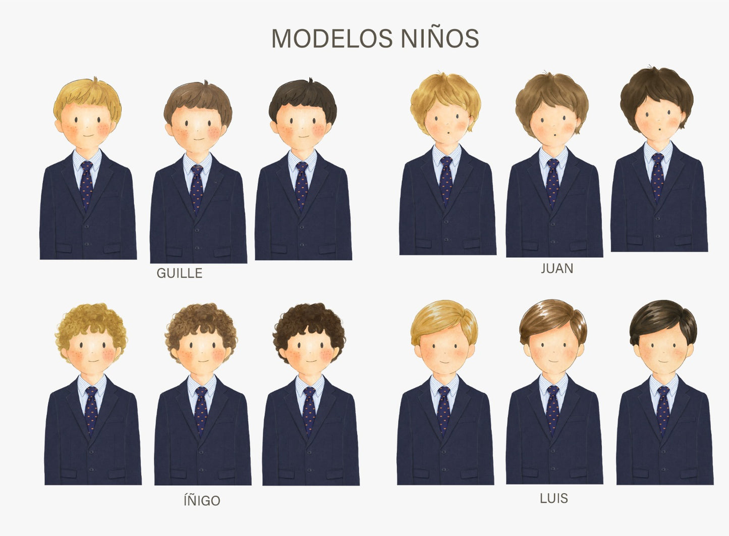 Niño de Primera Comunión con cuadro personalizable