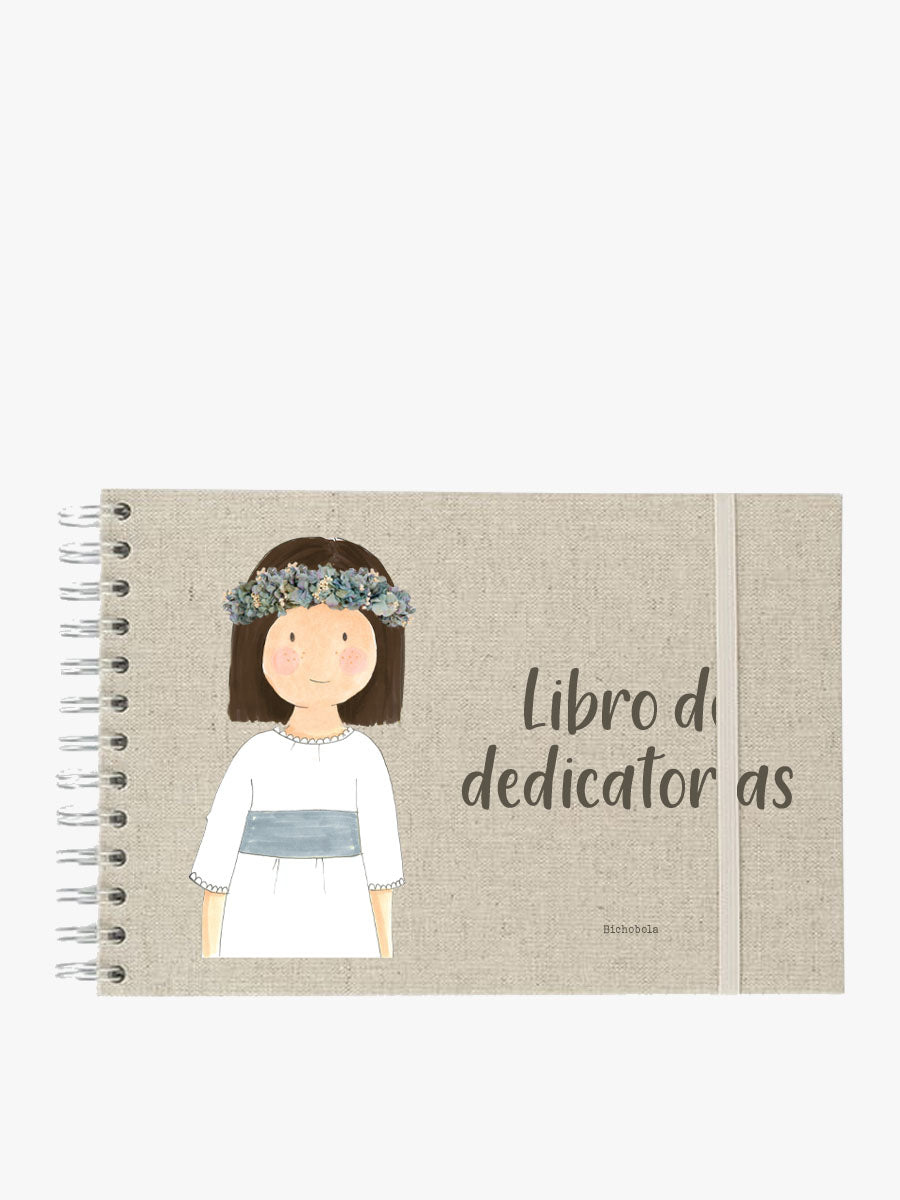 Libro de dedicatorias Primera Comunión personalizable con nombre diseño Amelia Francia