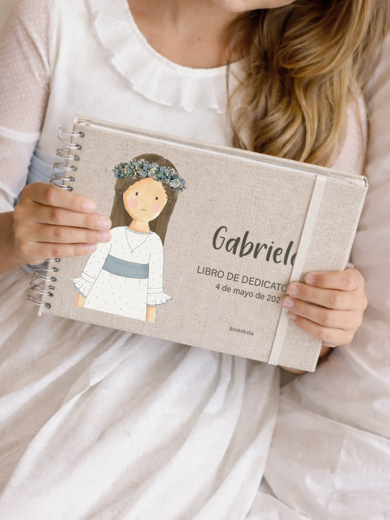 Libro Dedicatorias Comunión Carlota Plumeti