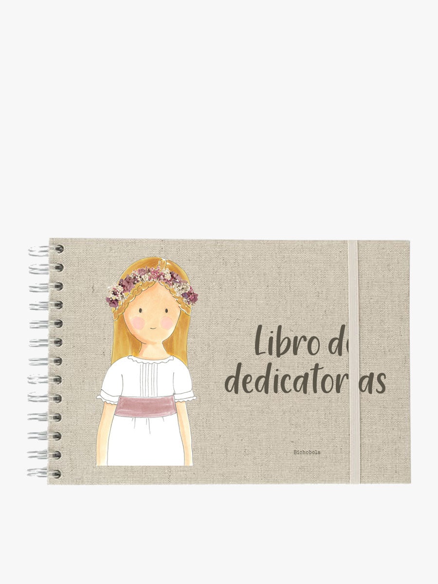 Libro Dedicatorias Comunión Carlota Sencillo
