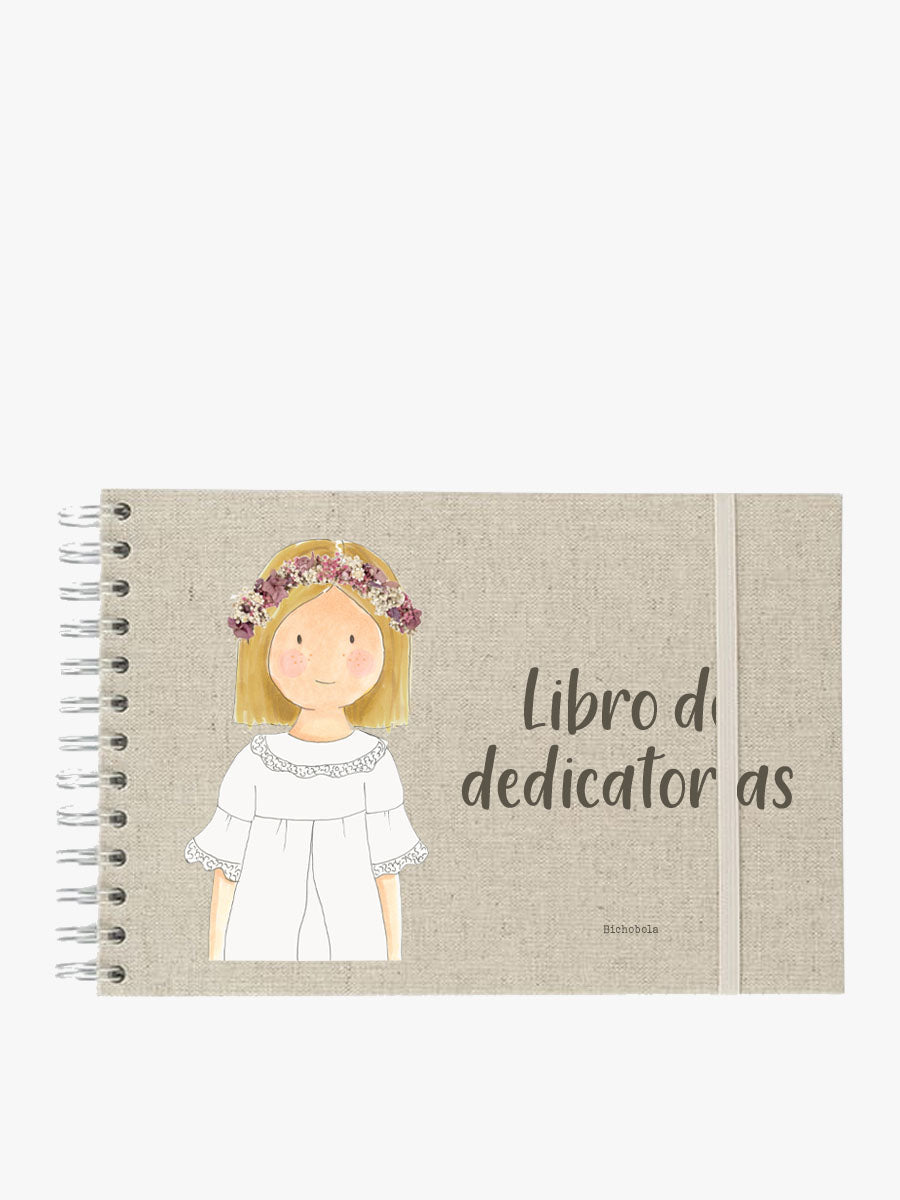 Libro Dedicatorias Comunión Amelia Romántico