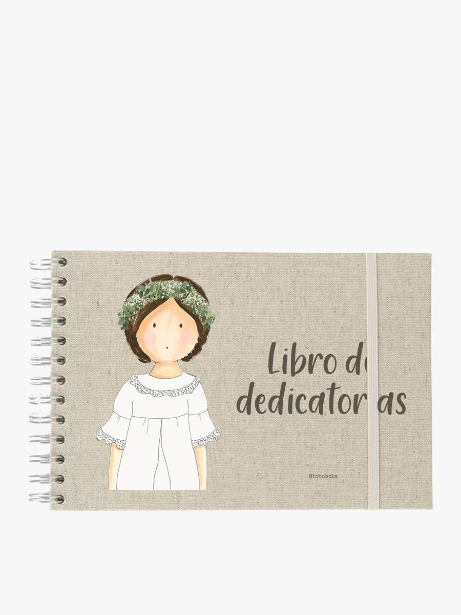Libro Dedicatorias Comunión Greta Romántico