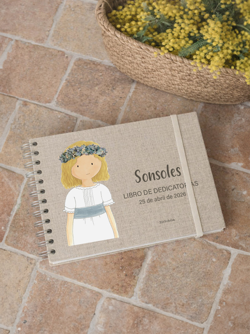 Libro Dedicatorias Comunión Celia Sencillo
