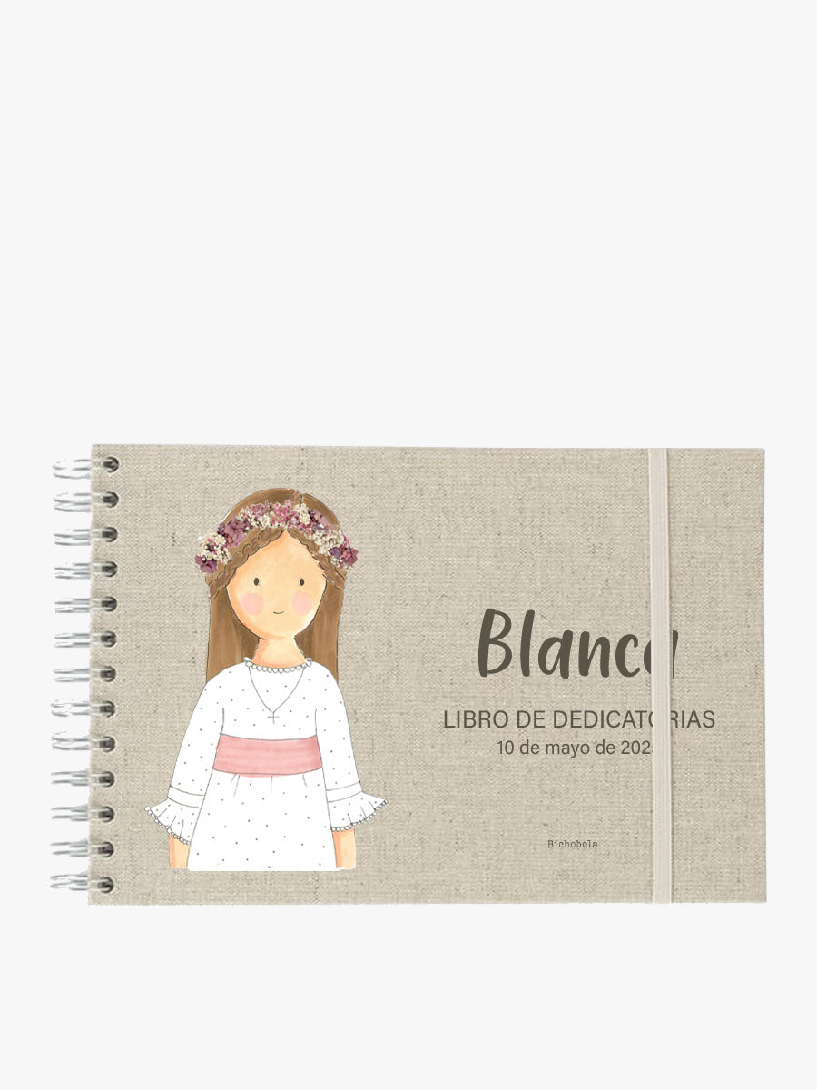 Libro Dedicatorias Comunión Carlota Plumeti