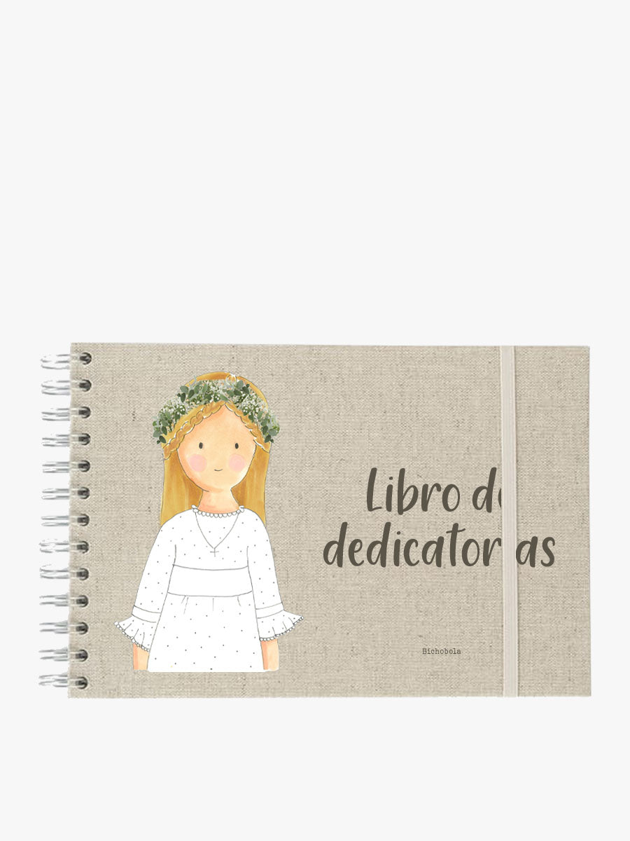 Libro Dedicatorias Comunión Carlota Plumeti