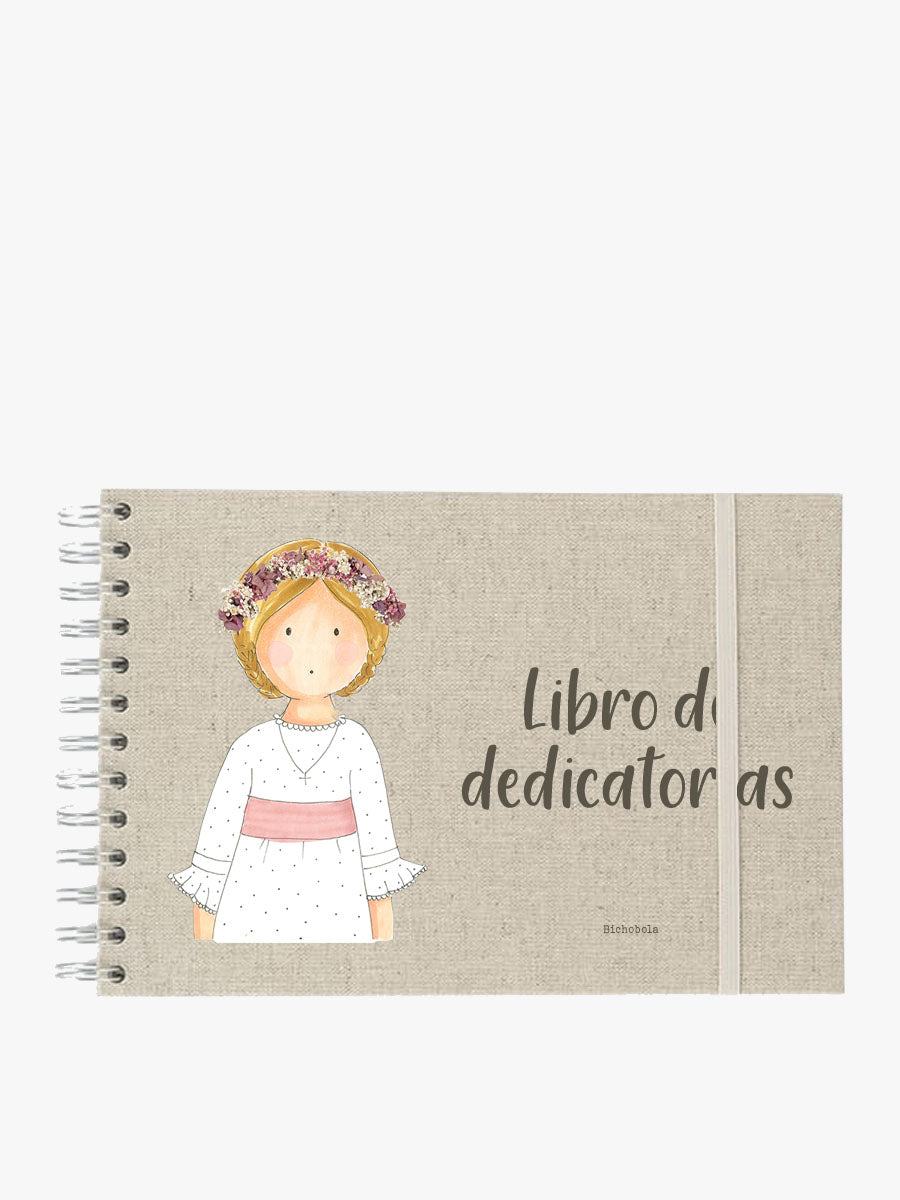 Libro Dedicatorias Comunión Greta Plumeti