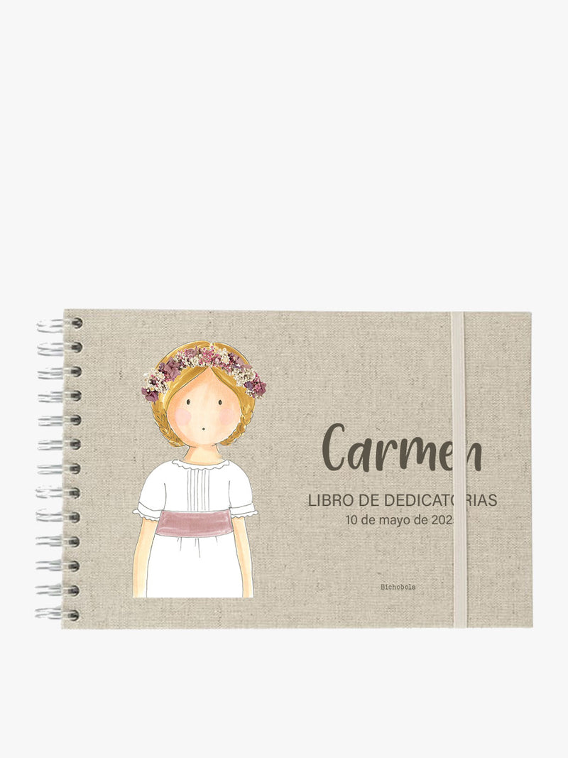 Libro Dedicatorias Comunión Greta Sencillo