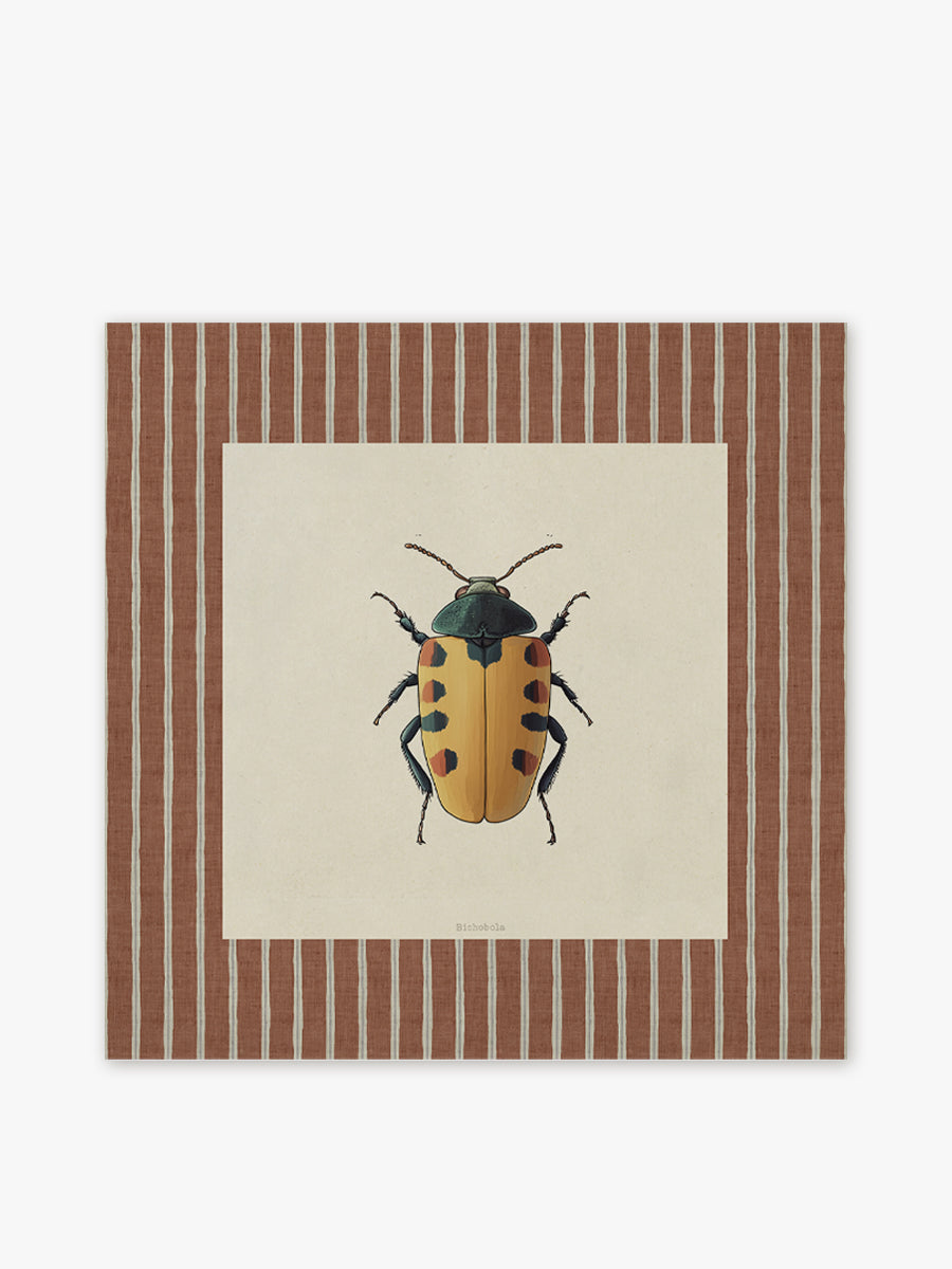 Mantel cuadrado Insectos Rayas IV