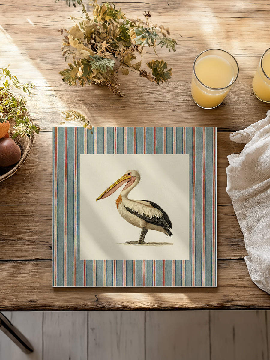 Mantel cuadrado Pájaro Pelícano