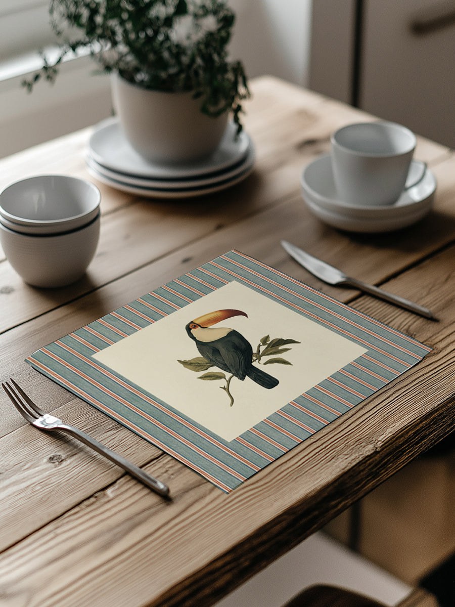 Mantel cuadrado Pájaro Tucán