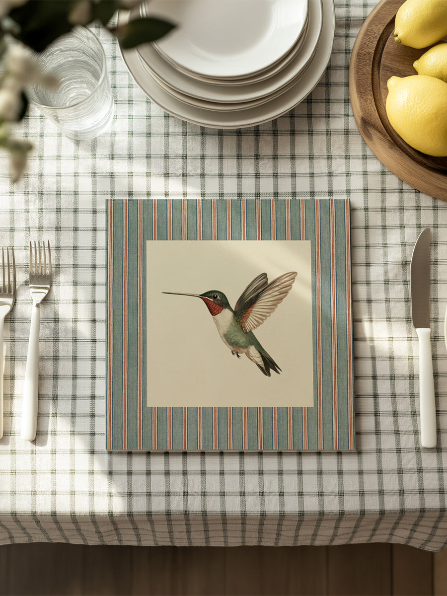 Mantel cuadrado Pájaro Colibrí