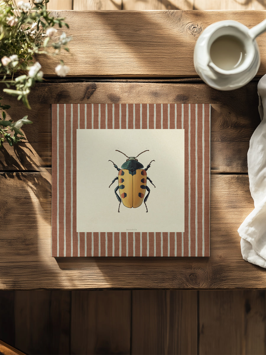 Mantel cuadrado Insectos Rayas IV