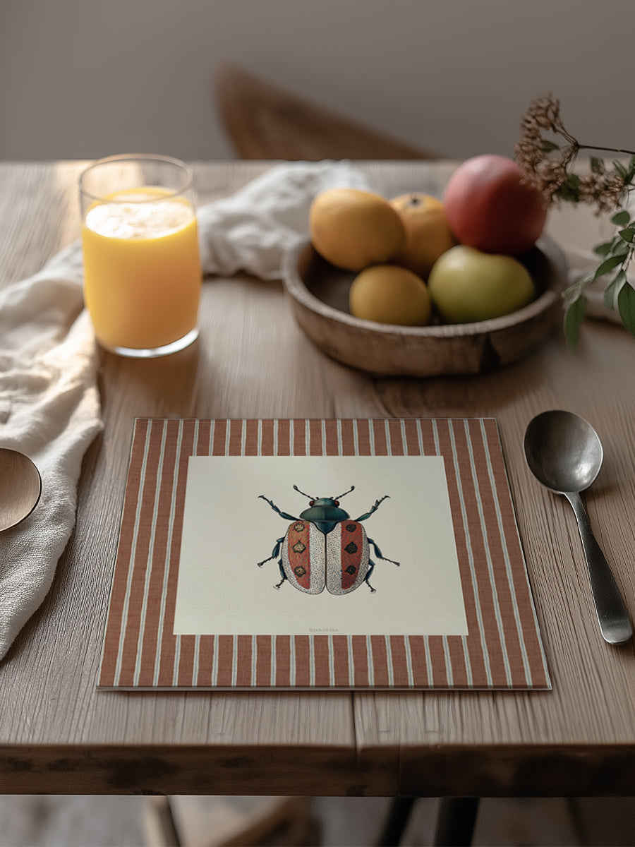 Mantel cuadrado Insectos Rayas V