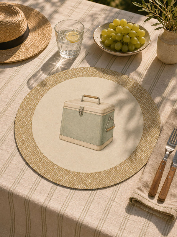 Mantel Redondo Summer Rafia Neverita