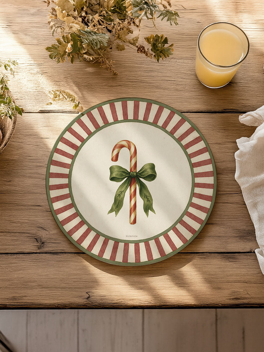 Mantel Redondo Rayas Bastón