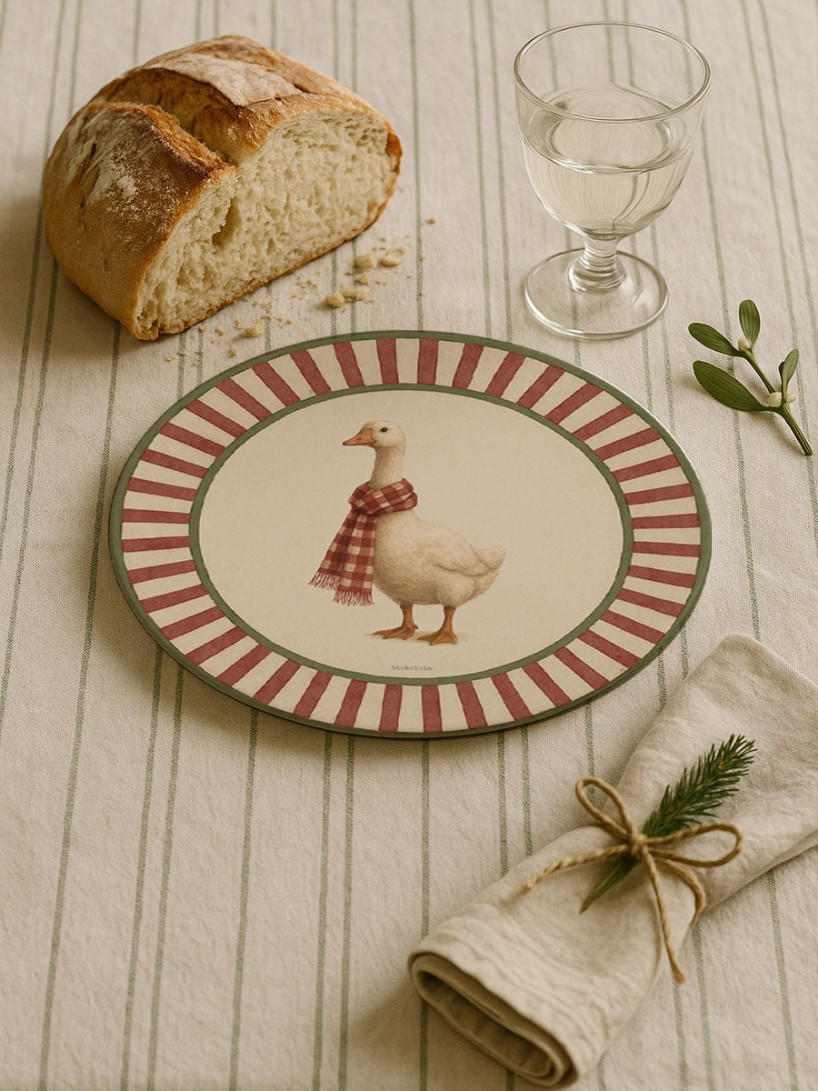 Mantel Redondo Rayas Oca