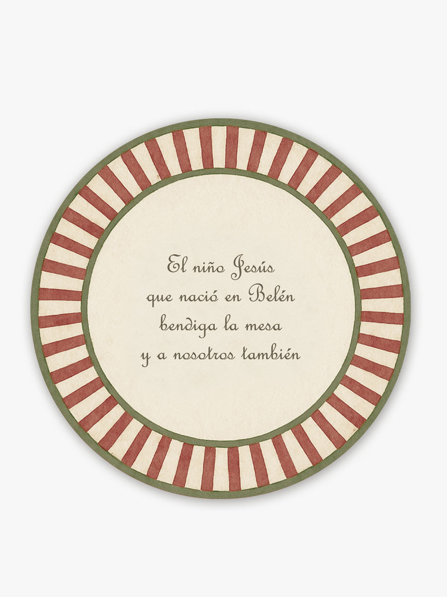 Mantel Redondo Rayas Bendición