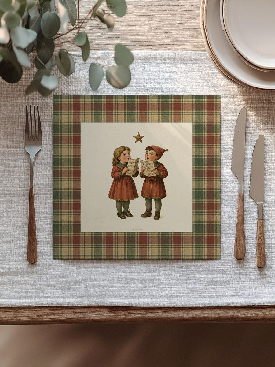 Mantel Navidad Vintage Cantores
