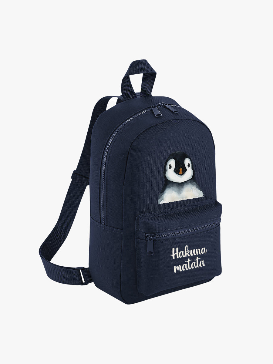 Mochila lona mini Pingüino