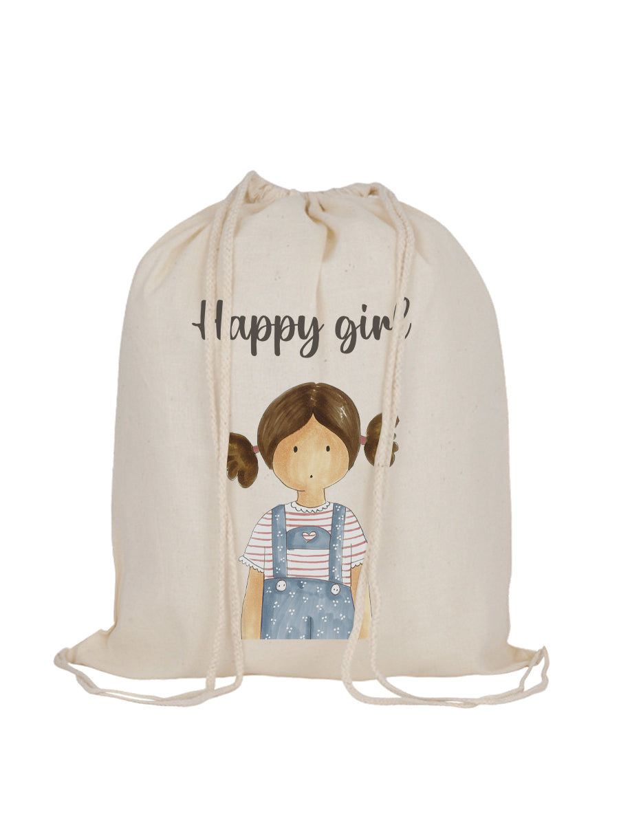 Mochila tela cordones Candela