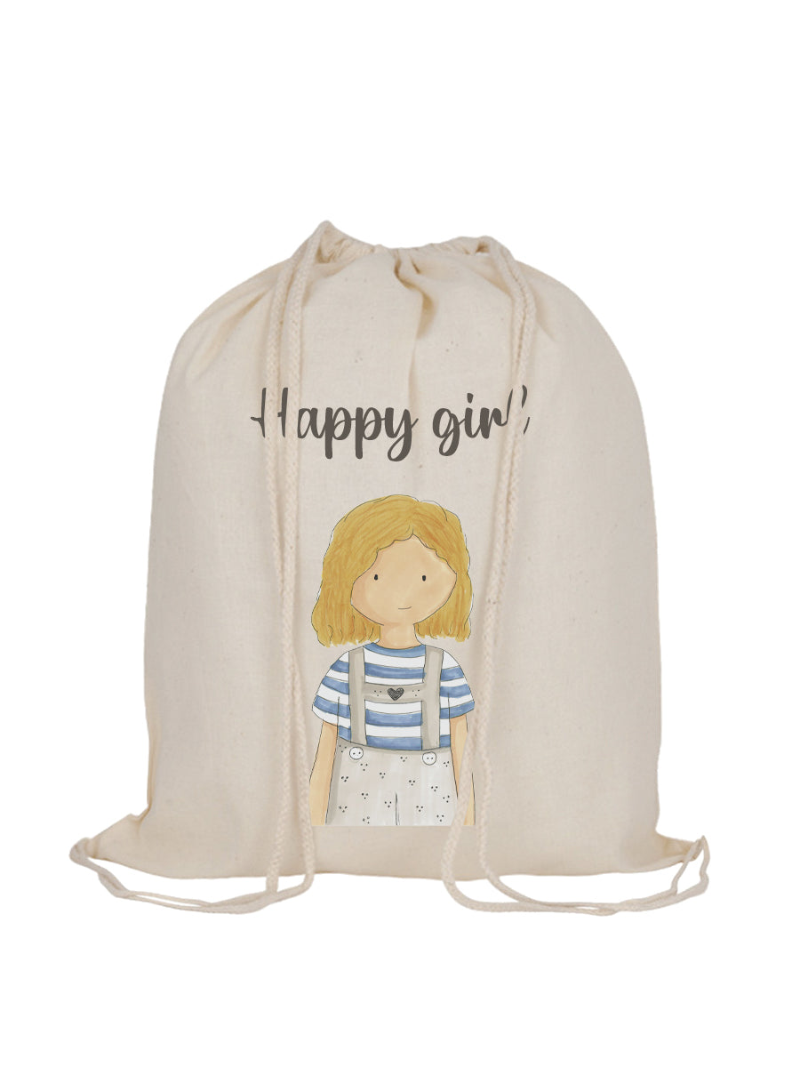 Mochila tela cordones Celia