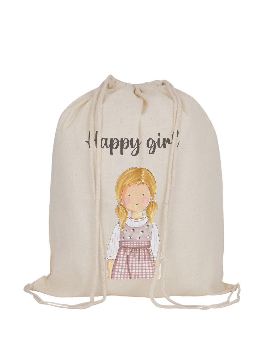 Mochila tela cordones Rocío