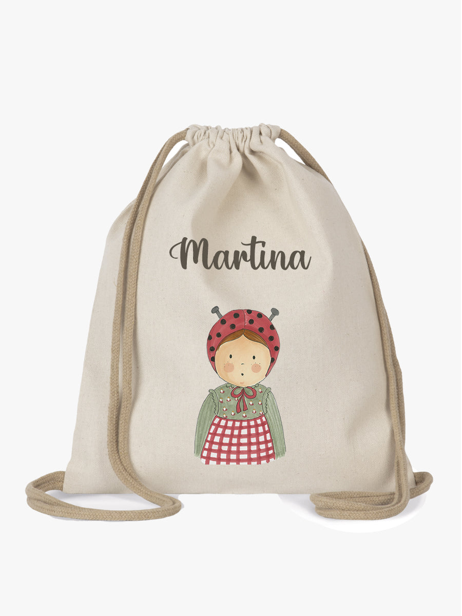 Mochila Cordón Mini Mari Mariquita
