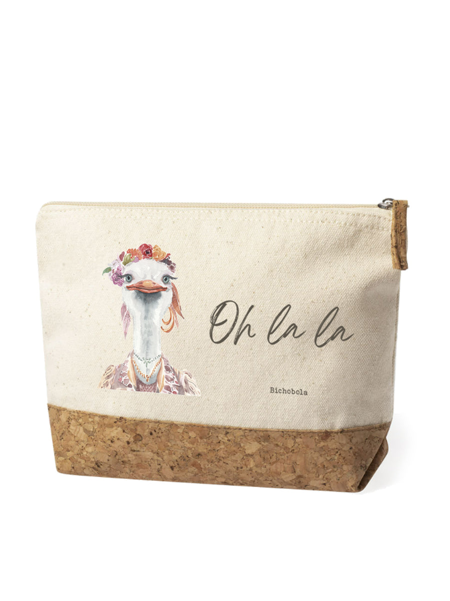 Neceser corcho Avestruz Maricruz