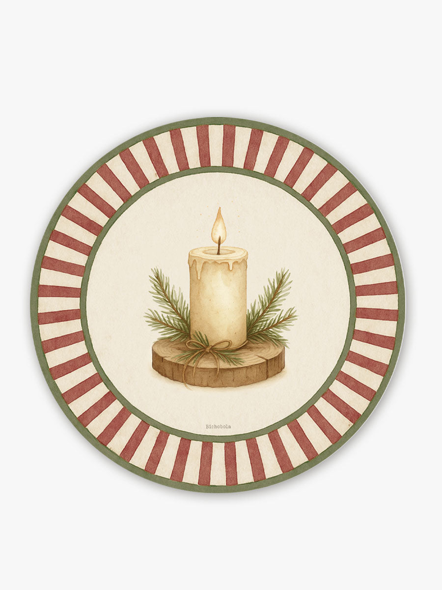 Mantel Redondo Rayas Vela