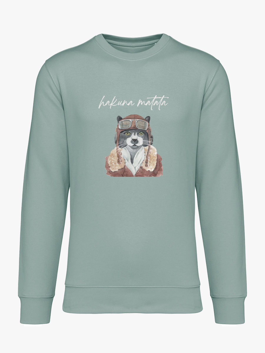 Sudadera Adulto Gato Aviador