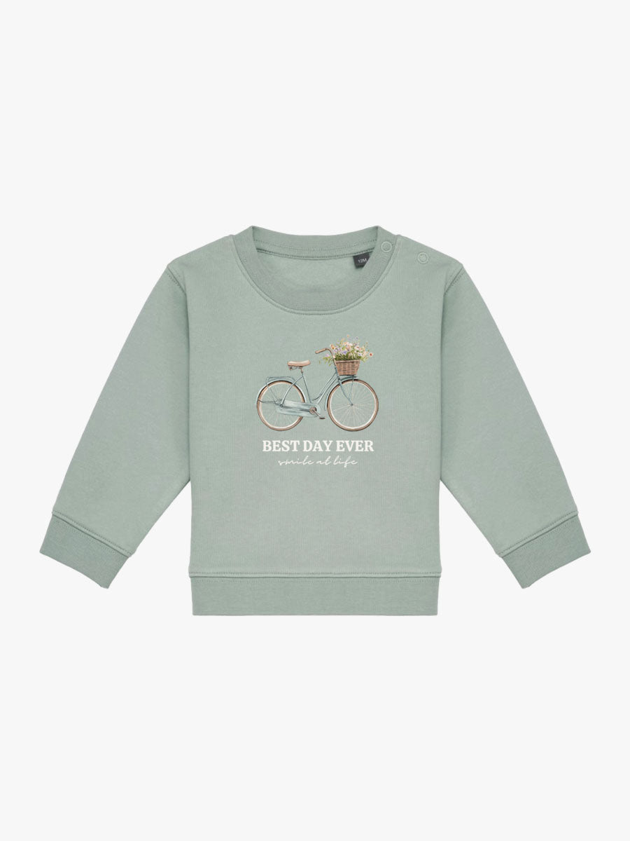 Sudadera Bebé Bici Azul Aloe