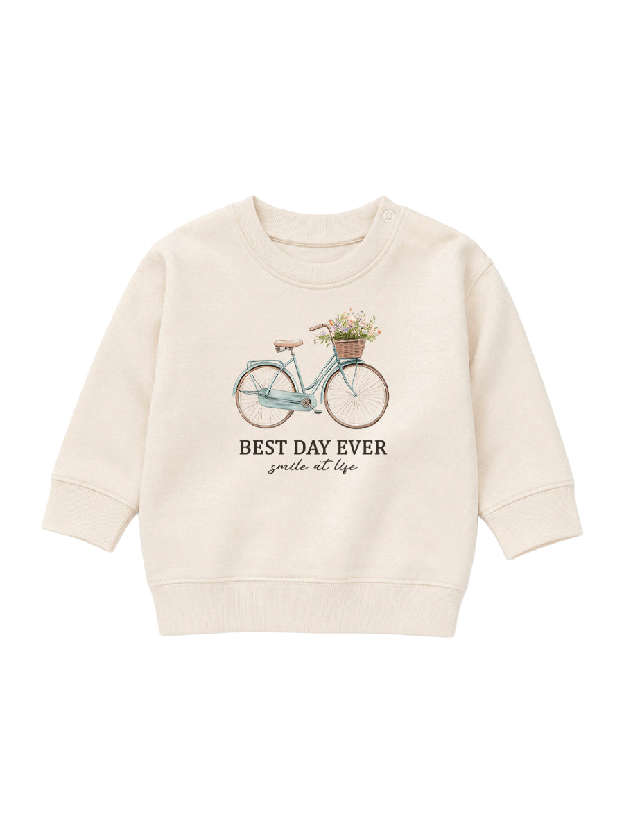 Sudadera Bebé Bici Azul Natural