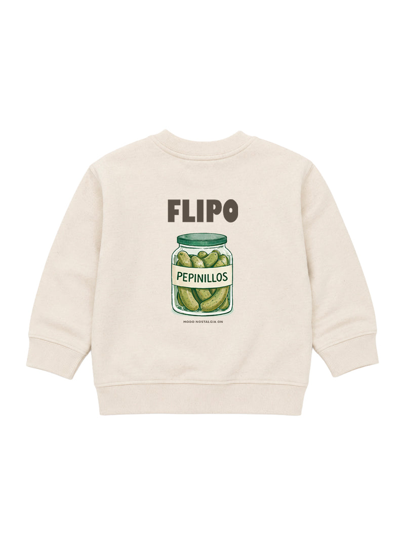 Sudadera Bebé Flipo Pepinillos Natural