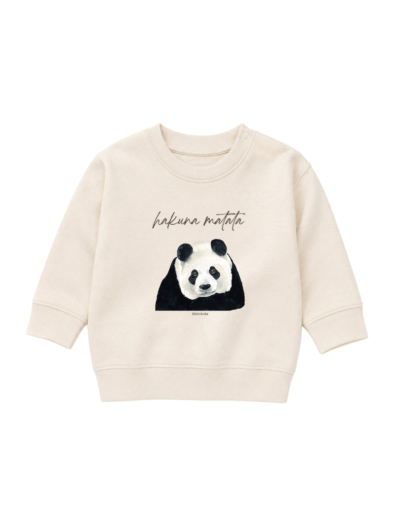 Sudadera Bebé Panda Natural
