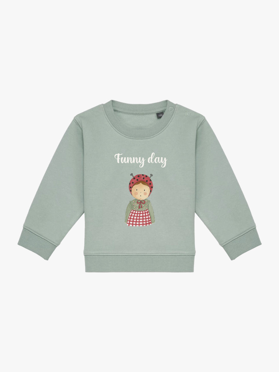 Sudadera Bebé Mari Mariquita Aloe
