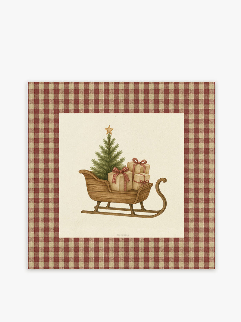 Mantel Cuadrado Navidad Trineo
