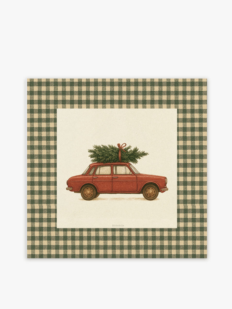 Mantel cuadrado coche